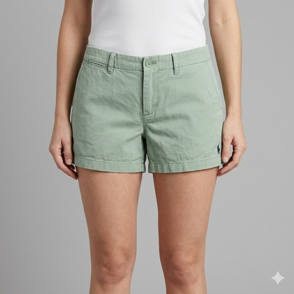 Ralph Lauren Sport Cotton Chino Shorts 8 Green EUC